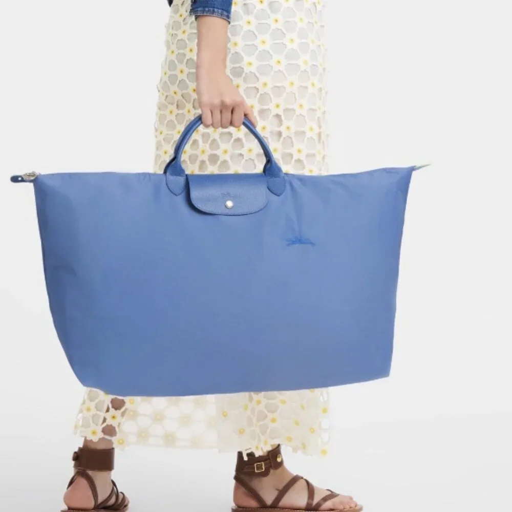 Longchamp Le Pliage  Travel bag XL Weekender - ***  Cornflower Blue -  NWOT - Picture 2 of 11